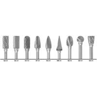 CLE-LINE 1855 Double Cut Carbide Burr Set, 9 Pieces Stor-it Systems