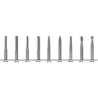 CLE-LINE 1855 Double Cut Carbide Burr Set, 9 Pieces Stor-it Systems
