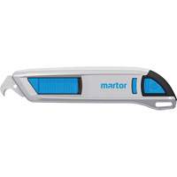 SECUNORM 500 Retractable Knife with Hook Blade No. 56, 10 mm, Heavy-Duty, Aluminum Handle Stor-it Systems