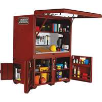 Field Office Jobsite Box, 63" W x 42" D x 80" H, Steel, Red TEP167 | Stor-it Systems