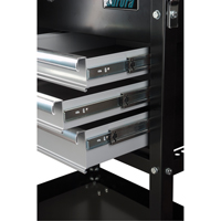 Chariot utilitaire, 4 tiroirs, 18" lo x 33" la x 39" h, Noir Stor-it Systems