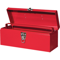ATB100 Portable Tool Box with Metal Tool Tray, 6" D x 16" W x 6-1/2" H, Red TEP516 | Stor-it Systems
