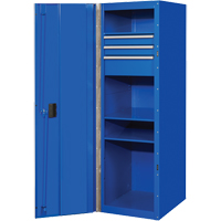 RX Series Side Cabinet, 3 Drawers, 19" W x 25" D x 61" H, Blue TEQ494 | Stor-it Systems