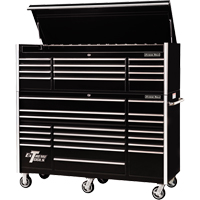 RX Series Rolling Tool Cabinet, 19 Drawers, 72" W x 25" D x 47" H, Black TEQ505 | Stor-it Systems