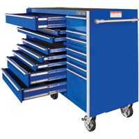 RX Series Rolling Tool Cabinet, 19 Drawers, 72" W x 25" D x 47" H, Blue TEQ506 | Stor-it Systems