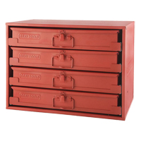 Compartment Rack With 4 Compartment Boxes, 4 Slots, 20-1/2" W x 12-1/2" D x 14-5/8" H, Red TEQ520 | Stor-it Systems