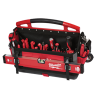 Packout Tote, Ballistic Nylon, 32 Pockets, Black/Red Stor-it Systems
