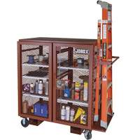 Mobile Mesh Cabinet, Steel, 37 Cubic Feet, Red TEQ806 | Stor-it Systems