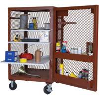 Mobile Mesh Cabinet, Steel, 22 Cubic Feet, Red TEQ807 | Stor-it Systems
