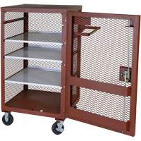 Mobile Mesh Cabinet, Steel, 22 Cubic Feet, Red TEQ807 | Stor-it Systems
