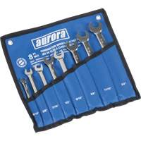Fixed Head Wrench Set, Combination, 8 Pieces, Imperial Stor-it Systems