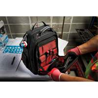 Packout™ Backpack, 15-3/4" L x 11-4/5" W, Black/Red, Ballistic TEQ863 | Stor-it Systems