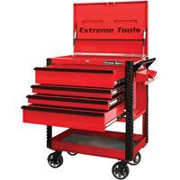 Chariot &agrave; outil s&eacute;rie EX de luxe, 4 tiroirs, 22-7/8" lo x 33" la x 44-1/4" h, Rouge Stor-it Systems