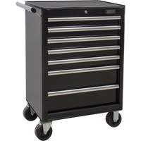 Industrial Tool Cart, 7 Drawers, 27" W x 18-3/4" D x 39" H, Black TER065 | Stor-it Systems