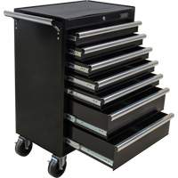 Industrial Tool Cart, 7 Drawers, 27" W x 18-3/4" D x 39" H, Black TER065 | Stor-it Systems