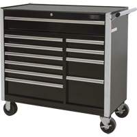 Industrial Tool Cart, 11 Drawers, 41" W x 18-3/4" D x 39-1/3" H, Black TER067 | Stor-it Systems