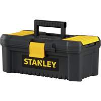 Coffre &agrave; outils avec plateau Essential, 12-1/2" la x 7-3/8" p x 5-1/8" h, Noir/Jaune Stor-it Systems