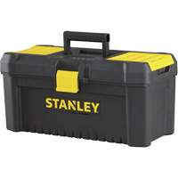 Coffre &agrave; outils avec plateau Essential, 16" la x 8" p x 7-3/10" h, Noir/Jaune Stor-it Systems