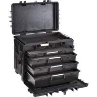 Mobile Tool Chest With Drawers, 4 Drawers, 22-4/5" W x 15" D x 18" H, Black Stor-it Systems