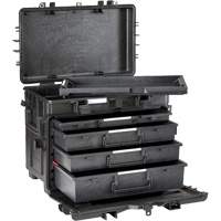 Military Mobile Tool Chest With Drawers, 4 Drawers, 22-4/5" W x 15" D x 18" H, Black Stor-it Systems