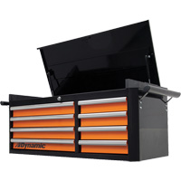 Coffre sup&eacute;rieur, 42" la, 8 tiroirs, Noir/Orange Stor-it Systems