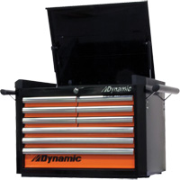 Coffre sup&eacute;rieur, 28" la, 9 tiroirs, Noir/Orange Stor-it Systems