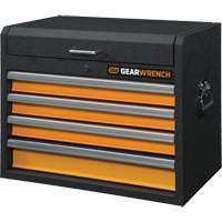 GSX Series Tool Chest, 26" W, 4 Drawers, Black/Orange Stor-it Systems