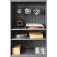 Abrasive Storage Cabinet with Pegboard, Steel, 19-7/8" x 14-1/4" x 32-3/4", Grey TER219 | Stor-it Systems