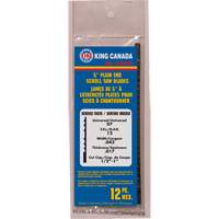 12 lames de scie &agrave; chantourner &agrave; dents invers&eacute;es, Coupe spirale, 0,043" la x 5" lo, 12 dents par pouce Stor-it Systems