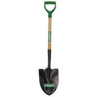 Round-Point Shovel, Tempered Steel Blade, Wood, D-Grip Handle TFX923 | Stor-it Systems