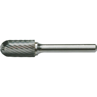 CLEVELAND Solid Carbide Burrs - Cylinder Shape with Ball Nose, SC-41, 3/32" Dia., 7/16" Depth of Cut Stor-it Systems
