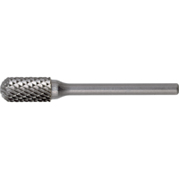 CLEVELAND Solid Carbide Burrs - Cylinder Shape with Ball Nose, SC-42, 1/8" Dia., 9/16" Depth of Cut Stor-it Systems