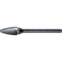 CLEVELAND Solid Carbide Burrs - Tree Shape with Ball Nose, SF-1, 1/4" Dia., 5/8" Depth of Cut Stor-it Systems