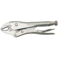 Super Heavy-Duty Locking Pliers with Cutter, 5" Length, Curved Jaw Stor-it Systems