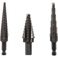 Unibit<sup>®</sup> Step Drill Set, 3 Pieces, High Speed Steel TH853 | Stor-it Systems