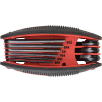 Folding Hex Key Set, 9 Pcs., Imperial Stor-it Systems