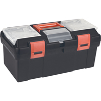 Plastic Tool Box, 17-1/2" W x 9-1/2" D x 8" H, Black TLV084 | Stor-it Systems