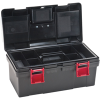 Plastic Tool Box, 17-1/2" W x 9-1/2" D x 8" H, Black TLV084 | Stor-it Systems