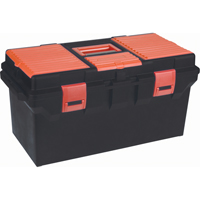 Plastic Tool Box, 22" W x 11" D x 10-1/2" H, Black TLV085 | Stor-it Systems