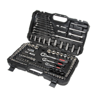 1/4", 3/8" & 1/2" Drive SAE/Metric Socket & Wrench Set, 120 Pcs, Deep Stor-it Systems