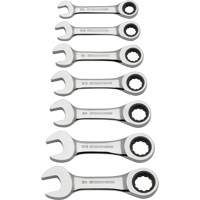 Stubby Wrench Set, Combination, 7 Pieces, Imperial TLV402 | Stor-it Systems