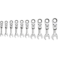 Stubby Wrench Set, Combination, 10 Pieces, Metric TLV403 | Stor-it Systems