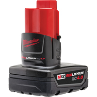 M12 Redlithium 4.0 Battery, Lithium-Ion, 12 V, 4 A Stor-it Systems