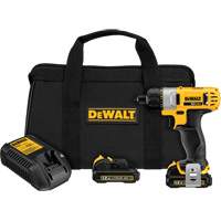 Ensemble de tournevis max, 1/4", 12 V, 160 UWO couple max., Lithium-ion bloc-pile Stor-it Systems