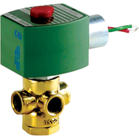 3-Way Direct Acting Universal Solenoid Valves, 1/8" Pipe, 175 PSI TLY553 | Stor-it Systems