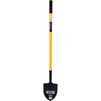 Round Point Shovel, Tempered Steel Blade, Fiberglass, Straight Handle TLZ465 | Stor-it Systems