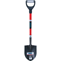 Heavy-Duty Round Point Shovel, Carbon Steel Blade, Fibreglass, D-Grip Handle Stor-it Systems