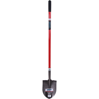 Heavy-Duty Round Point Shovel, Carbon Steel Blade, Fibreglass, Straight Handle TLZ467 | Stor-it Systems