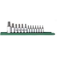 Jeu de douilles &agrave; embouts, Torx, Prise 1/2"/1/4"/3/8", 13 mrcx Stor-it Systems