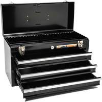 Boîte &agrave; outils portative, 20" la, 3 tiroirs, Noir Stor-it Systems
